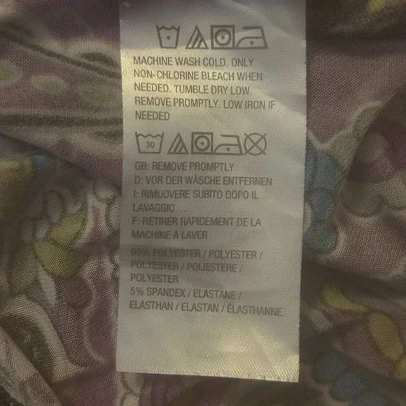 Susan Graver Top Size 3X Purple Paisley Print Tunic Artsy Liquid Knit Office - Picture 8 of 9